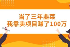 当了三年韭菜我靠卖项目赚了100万