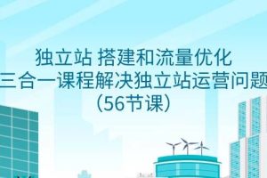 独立站 搭建和流量优化，三合一课程解决独立站运营问题（56节课）