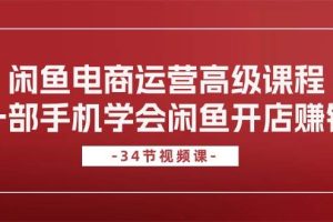 闲鱼电商运营高级课程，一部手机学会闲鱼开店赚钱（34节课）