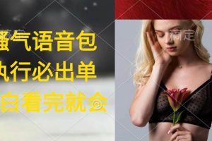 执行就出单，日入2000+，超火骚气语音包，小白看完课程就能马上实操